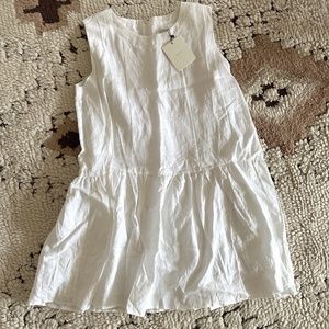 COPY - DISSH Joie White Linen Babydoll Dress, Sz 12 US (NWT)